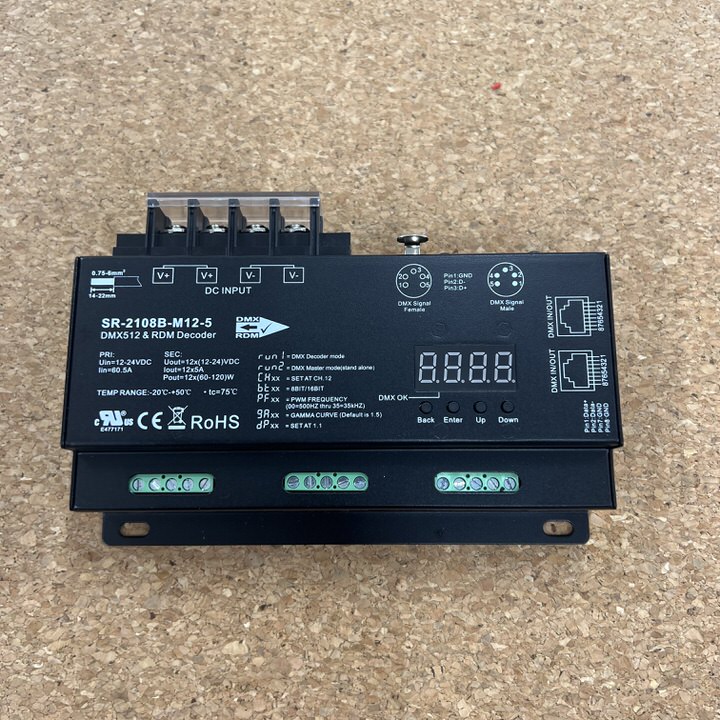 SUNRICHER DMX512/RDM 12chデコーダー SR-2108B-M12-S