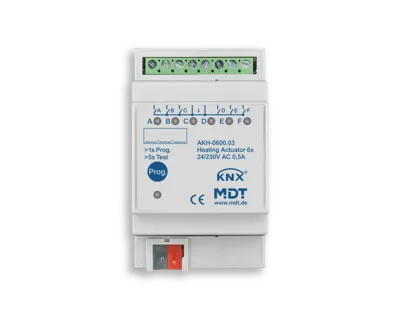 KNX Heating Actuator 6-channel, 3 SU MDRC, 24 - 230 V AC