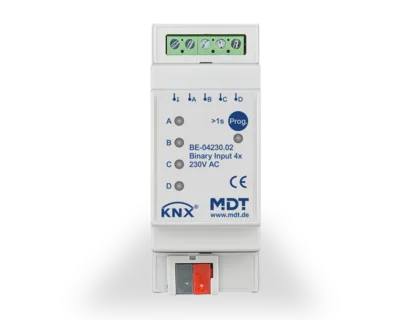 KNX Binary Input 4-channel, 2 SU MDRC, Inputs 230 V AC