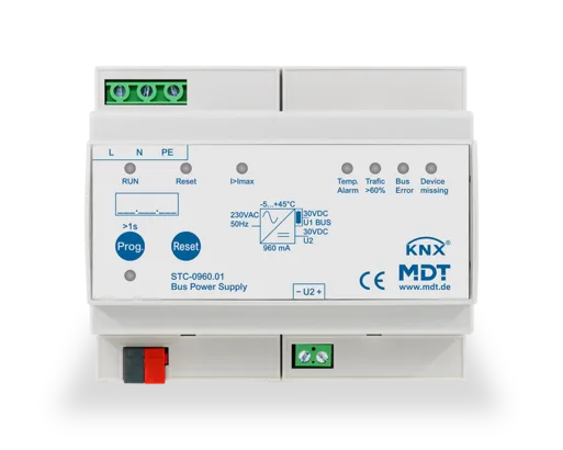 KNX Bus Power Supply with diagnostic function, 6 SU MDRC, 960 mA, Secure