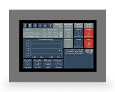 KNX Touch Panel VisuControl, Display 25.4 cm / 10 inch