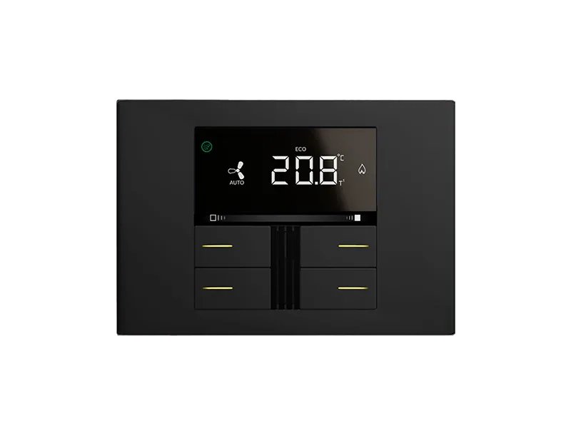 Multisensor - Thermostat/Humidistat Co - 4 Buttons | 4 Ch - Rgb Swiper - Black