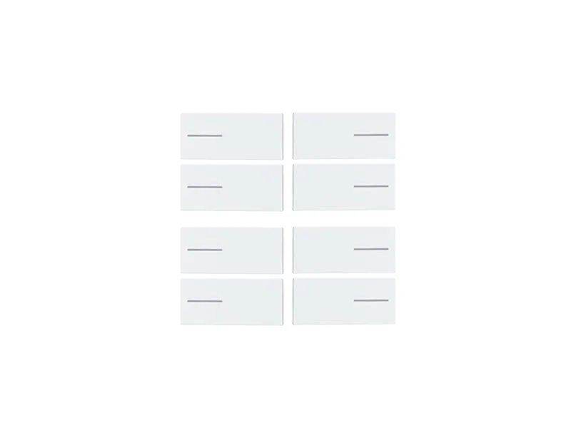 Kit 8 Buttons Painted Plastic White