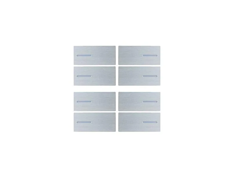 Kit 8 Buttons Metal Silver