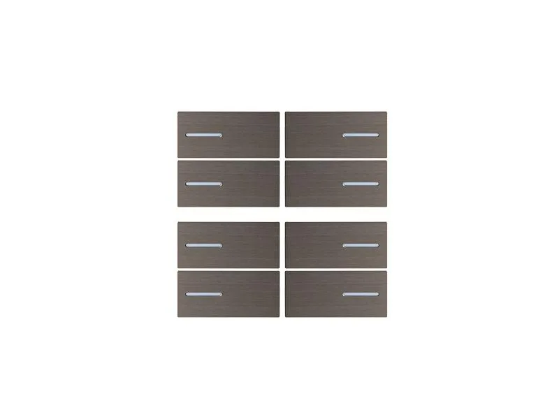 Kit 8 Buttons Metal Bronze