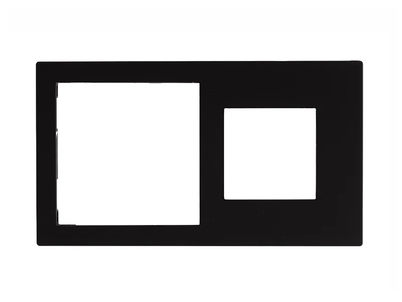 Cover Frame Double 71+45 Fenix Black 0720