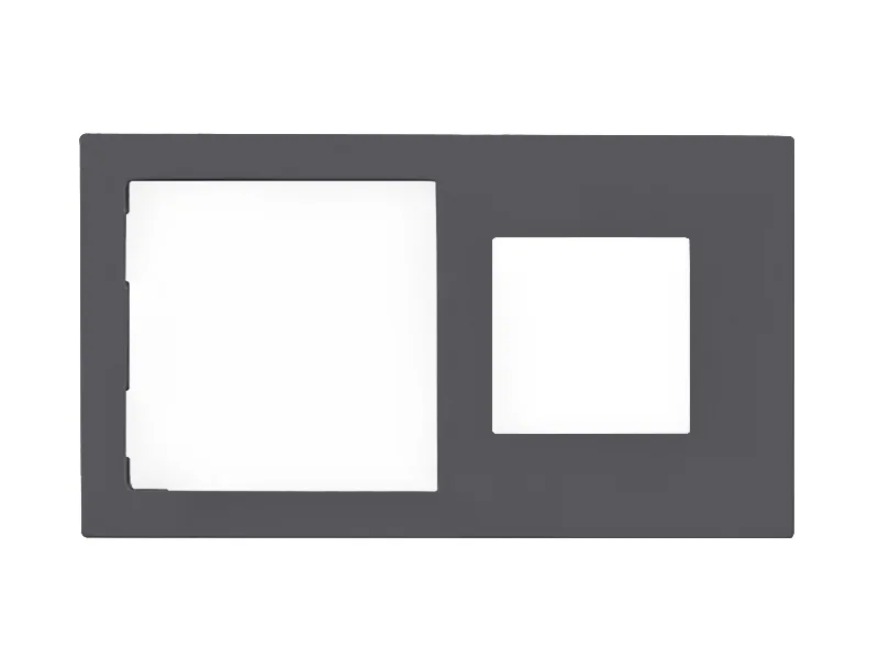 Cover Frame Double 71+45 Fenix Grey 0724