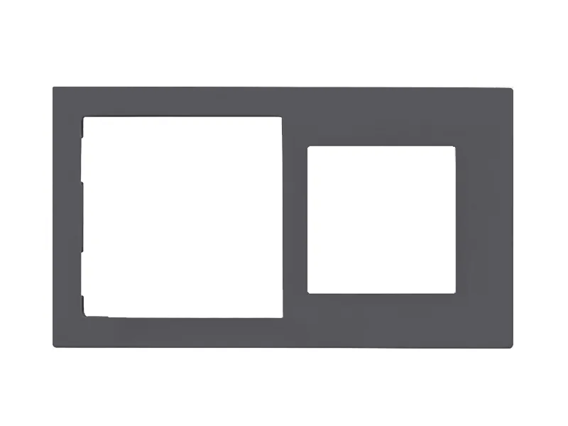 Cover Frame Double 71+55 Fenix Grey 0724