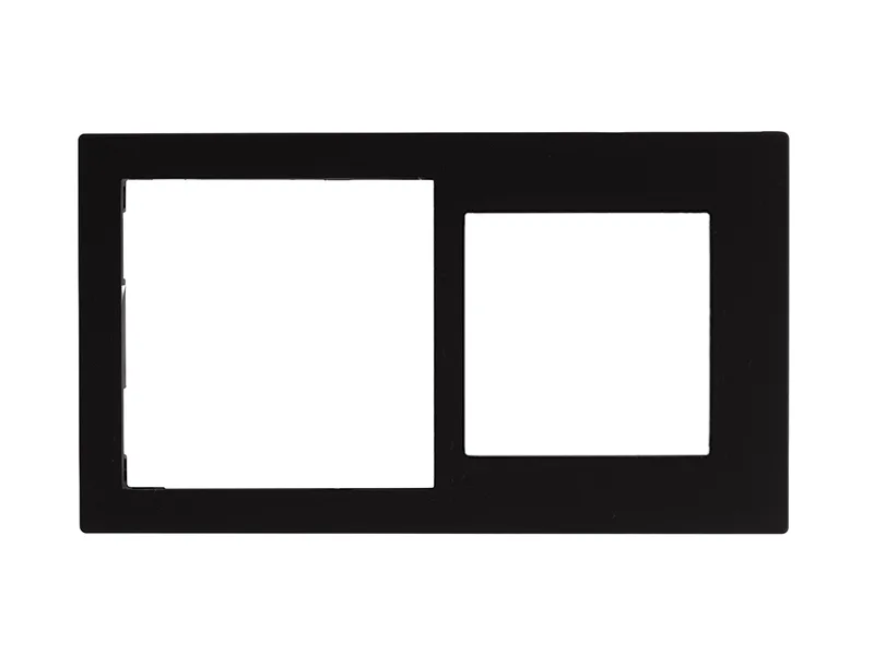 Cover Frame Double 71+60 Fenix Black 0720