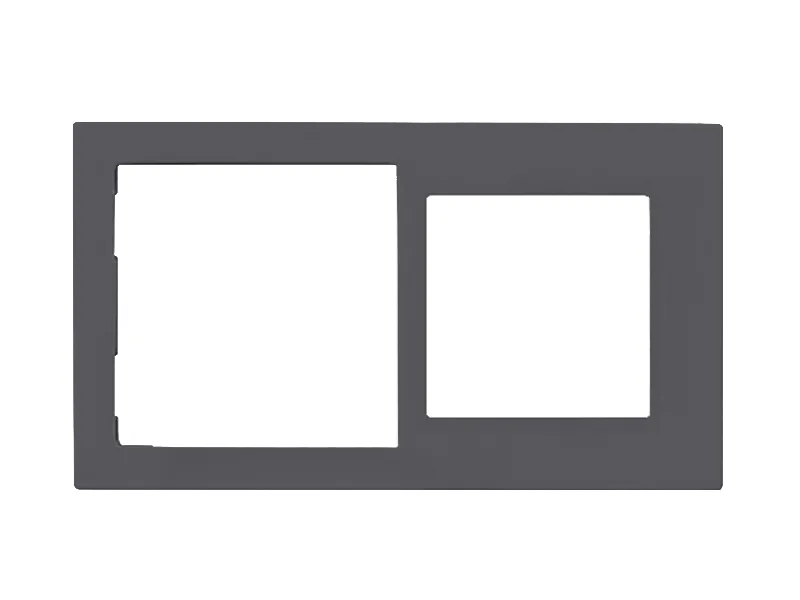 Cover Frame Double 71+60 Fenix Grey 0724