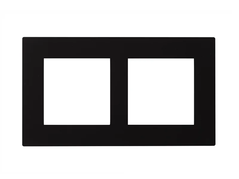 Cover Frame Double 2X55 Painted Plastic Black