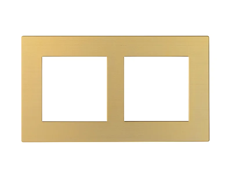 Cover Frame Double 2X55 Metal Gold