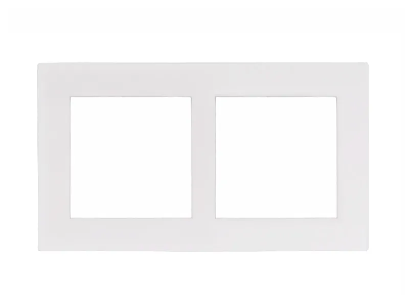 Cover Frame 2X60 Painted Plastic Helvetia White