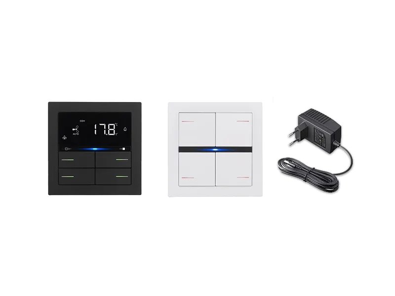 Bkt4Pll-3, Frame Po71A01Pll-3) + Switch So08A01Knx (Kit 4 Buttons Bk04Pll-1,