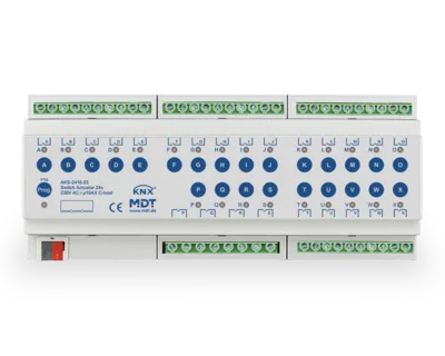 KNX Switch Actuator 24-channel, 12 SU MDRC, 16 A, 230 V AC, C-load, standard, 140 μF