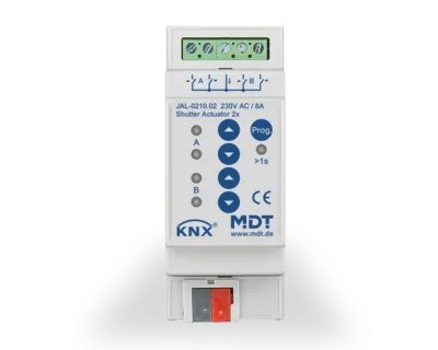 KNX Shutter Actuator 2-channel, 2 SU MDRC, 8 A, 230 V AC