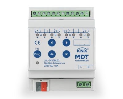 KNX Shutter Actuator 4-channel with travel time measurement