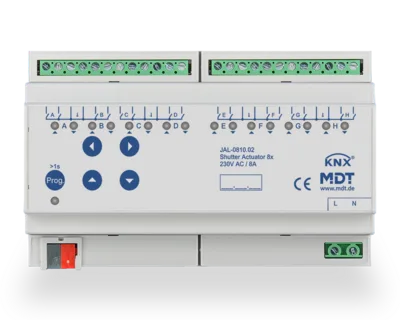 KNX Shutter Actuator 8-channel, 8 SU MDRC, 8 A, 230 V AC, Secure