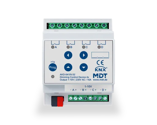 KNX Dimming Actuator 4-channel, 4 SU MDRC, 1 - 10 V, RGBW