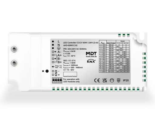 KNX LED Controller CC/CV 60 W / 230 V 2-Channel